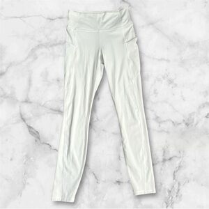 White Fabletics leggings